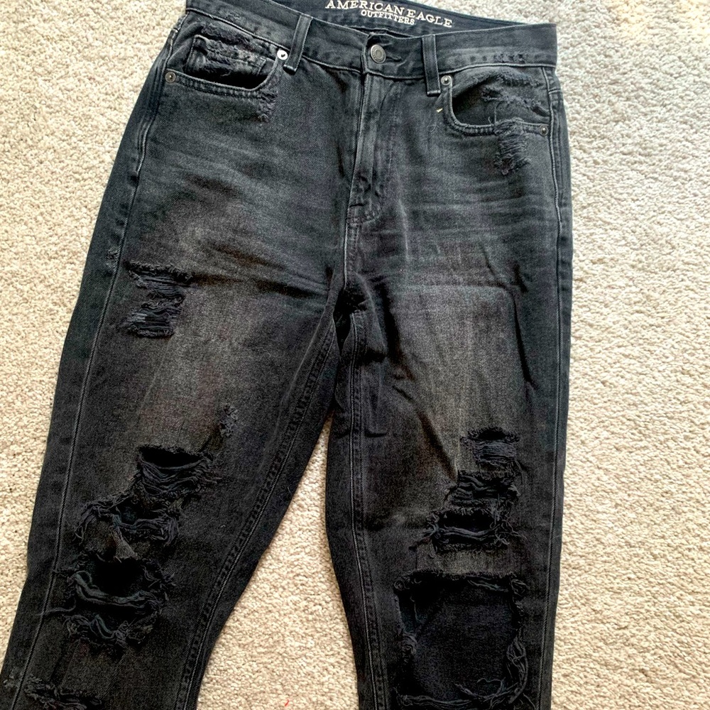 American eagle high rise black jeans